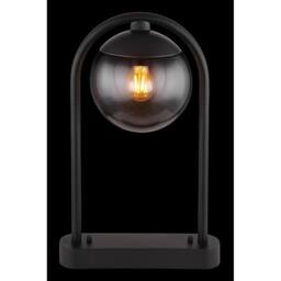 Netlighting Michael Outdoor Pedestal Light Black IP44 Smoke Glass Shade 1x E27 - thumbnail 5