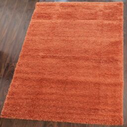Kukoon Orange Terracotta Super Soft Shaggy Rug - Size: 200 cm x 290 cm - thumbnail 3
