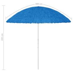 Berkfield Home Hawaii Beach Umbrella Blue 300 cm - thumbnail 8
