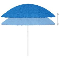 Berkfield Home Hawaii Beach Umbrella Blue 300 cm - thumbnail 4