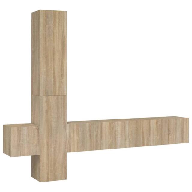 Berkfield Home 5 Piece TV Cabinet Set Sonoma Oak Engineered Wood in Light Oak - image 1