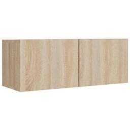 Berkfield Home 5 Piece TV Cabinet Set Sonoma Oak Engineered Wood in Light Oak - thumbnail 5