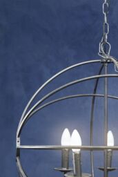 Orsina Orbital 5 Arm Pendant Light, Artistic Ceiling Lighting For Rooms, Metal Frame Light With Candle Bulb Holders in Black - thumbnail 4