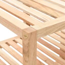 Berkfield Home Bathroom Shelf Solid Walnut Wood 100x40x65 cm in Beige - Size: 100 x 40 x 65 cm - thumbnail 3