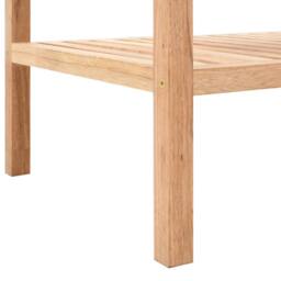 Berkfield Home Bathroom Shelf Solid Walnut Wood 100x40x65 cm in Beige - Size: 100 x 40 x 65 cm - thumbnail 5
