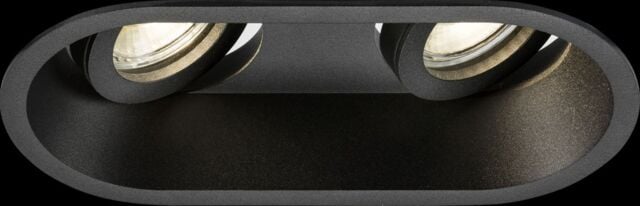 Netlighting Knightsbridge Dipa Twin Tilt Round AntiGlare Downlight Black DIC2TRB - image 1