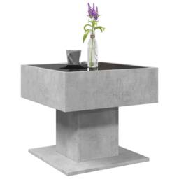 Berkfield Home Coffee Table with LED Concrete Grey 50x50x45 cm Engineered Wood - Size: 50 x 50 x 45 cm - thumbnail 5
