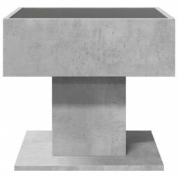 Berkfield Home Coffee Table with LED Concrete Grey 50x50x45 cm Engineered Wood - Size: 50 x 50 x 45 cm - thumbnail 7