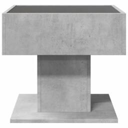 Berkfield Home Coffee Table with LED Concrete Grey 50x50x45 cm Engineered Wood - Size: 50 x 50 x 45 cm - thumbnail 6
