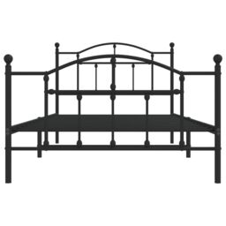 Berkfield Home Metal Bed Frame with Headboard & Footboard Black 100x200 cm - thumbnail 5