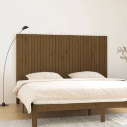 Berkfield Home Wall Headboard Honey Brown 204x3x110 cm Solid Wood Pine - Size: 204 x 3 x 110 cm - thumbnail 2