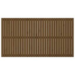 Berkfield Home Wall Headboard Honey Brown 204x3x110 cm Solid Wood Pine - Size: 204 x 3 x 110 cm - thumbnail 4