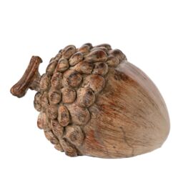 Country Living Autumn Harvest Wood Effect Resin Acorn in Light Brown - thumbnail 3