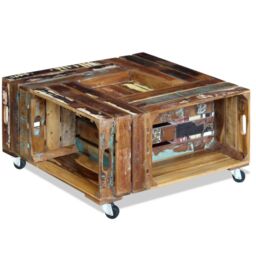 Berkfield Home Coffee Table Solid Reclaimed Wood 70x70x35 cm - Size: 70 x 70 x 35 cm - thumbnail 3