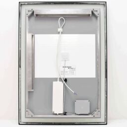 Loops 500 x 700mm IP44 MATT BLACK LED Bathroom Mirror & Demister Tunable White Border - thumbnail 3