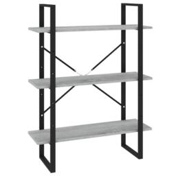 Berkfield Home Decorative Book Cabinet Grey Sonoma 80x30x105 cm Engineered Wood - Size: 80 x 30 x 105 cm - thumbnail 3