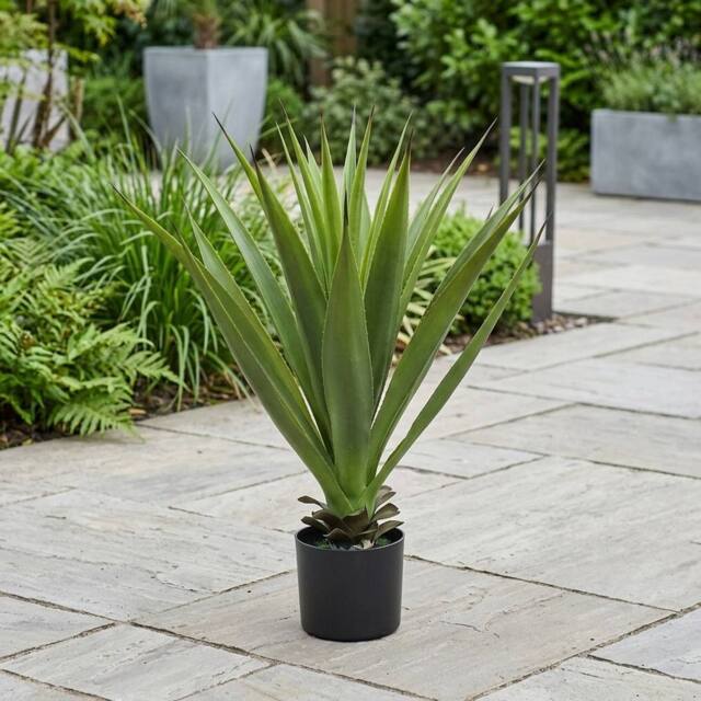 Garden Greatness Realistic Artificial Potted Sisal Plant in Green - image 1