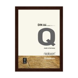 nielsen Quadrum A4 Wooden Picture Frame With Protective Glass Front in Dark Brown