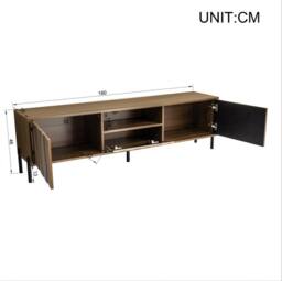 STILVORA TV Cabinet 160 cm with 3 Doors in Brown - thumbnail 4