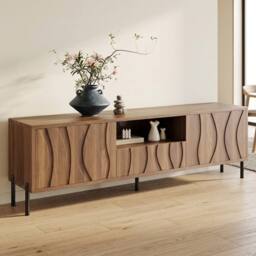 STILVORA TV Cabinet 160 cm with 3 Doors in Brown - thumbnail 1