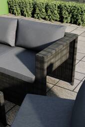 Home Discount Garden Vida Islay 6 Seater Rattan Furniture Set 'ALREADY ASSEMBLED' in Black - thumbnail 6