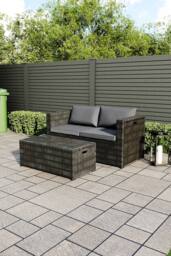 Home Discount Garden Vida Islay 6 Seater Rattan Furniture Set 'ALREADY ASSEMBLED' in Black - thumbnail 4