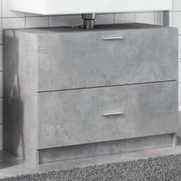 Berkfield Home Sink Cabinet Concrete Grey 78x37x59 cm Engineered Wood - Size: 78 x 37 x 59 cm