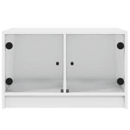 Berkfield Home Coffee Table with Glass Doors White 68x50x42 cm - Size: 68 x 50 x 42 cm - thumbnail 6