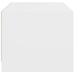 Berkfield Home Coffee Table with Glass Doors White 68x50x42 cm - Size: 68 x 50 x 42 cm - thumbnail 7