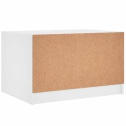 Berkfield Home Coffee Table with Glass Doors White 68x50x42 cm - Size: 68 x 50 x 42 cm - thumbnail 8