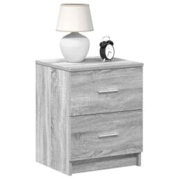 Berkfield Home Bedside Cabinets 2 pcs with 2 Drawers Grey Sonoma 40x36x50 cm in Brown - Size: 40 x 36 x 50 cm - thumbnail 1
