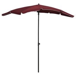 Berkfield Home Garden Parasol with Pole 200x130 cm Bordeaux Red - thumbnail 1