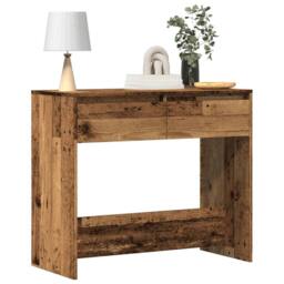 Berkfield Home Console Table Old Wood 89x41x76.5 cm Engineered Wood in Brown - thumbnail 1