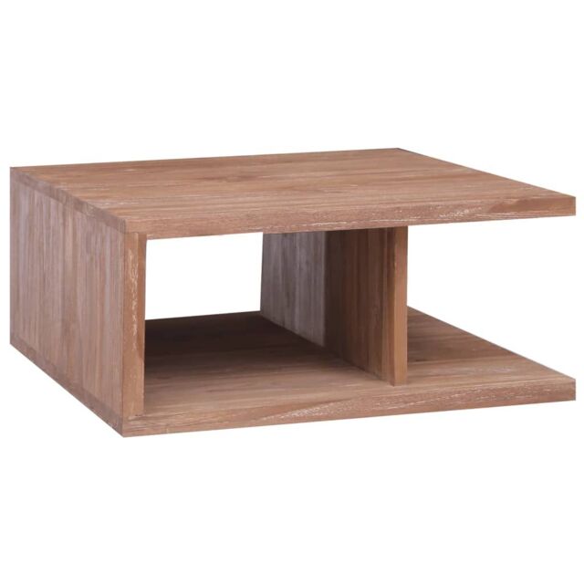 Berkfield Home Coffee Table 70x70x30 cm Solid Teak Wood in Brown - Size: 70 x 70 x 30 cm - image 1
