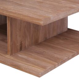 Berkfield Home Coffee Table 70x70x30 cm Solid Teak Wood in Brown - Size: 70 x 70 x 30 cm - thumbnail 5