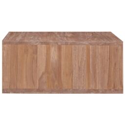 Berkfield Home Coffee Table 70x70x30 cm Solid Teak Wood in Brown - Size: 70 x 70 x 30 cm - thumbnail 4
