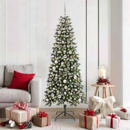 Berkfield Home Artificial Christmas Tree with 300 LEDs Green 76 x 76 x 180 cm