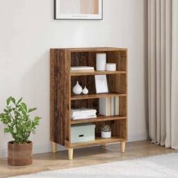 Berkfield Home Sideboard with Shelf Old wood 57 x 35 x 90 cm Engineered wood in Brown - thumbnail 2