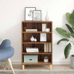 Berkfield Home Sideboard with Shelf Old wood 57 x 35 x 90 cm Engineered wood in Brown - thumbnail 4