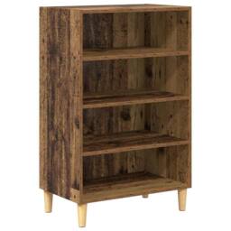 Berkfield Home Sideboard with Shelf Old wood 57 x 35 x 90 cm Engineered wood in Brown - thumbnail 3