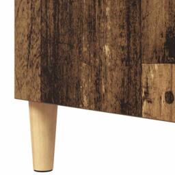 Berkfield Home Sideboard with Shelf Old wood 57 x 35 x 90 cm Engineered wood in Brown - thumbnail 9
