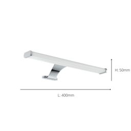 Eglo Vinchio Chrome Steel Mirror Light in Metallic Silver - thumbnail 3