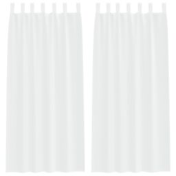 Berkfield Home Curtains with Curtains 2 pcs White 140 x 245 cm Polyester - thumbnail 2