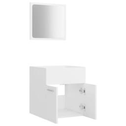 Berkfield Home Durable 2 Piece Bathroom Furniture Set White Engineered Wood - thumbnail 5