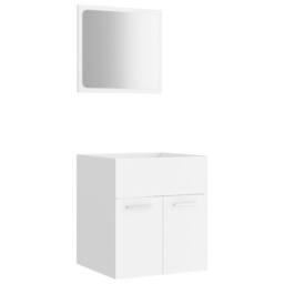 Berkfield Home Durable 2 Piece Bathroom Furniture Set White Engineered Wood - thumbnail 3