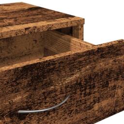 Berkfield Home Rolling Cabinet Old Wood 46x36x59 cm Engineered Wood in Brown - Size: 46 x 36 x 59 cm - thumbnail 9