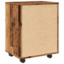 Berkfield Home Rolling Cabinet Old Wood 46x36x59 cm Engineered Wood in Brown - Size: 46 x 36 x 59 cm - thumbnail 7