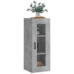 Berkfield Home Wall Mounted Cabinet Concrete Grey 34.5x34x90 cm - thumbnail 4
