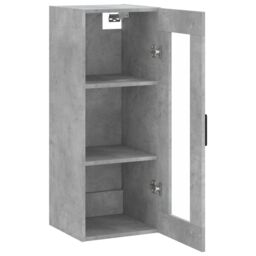 Berkfield Home Wall Mounted Cabinet Concrete Grey 34.5x34x90 cm - thumbnail 6