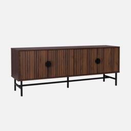 sweeek 157.5cm Tv Unit Wooden Effect 4 Doors in Dark Brown - thumbnail 5